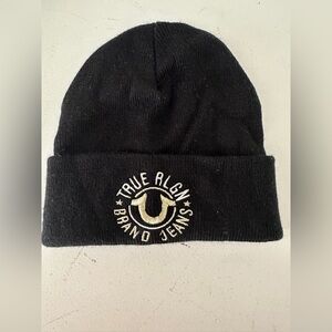True Religion Beanie Hat Scully Toboggin Black